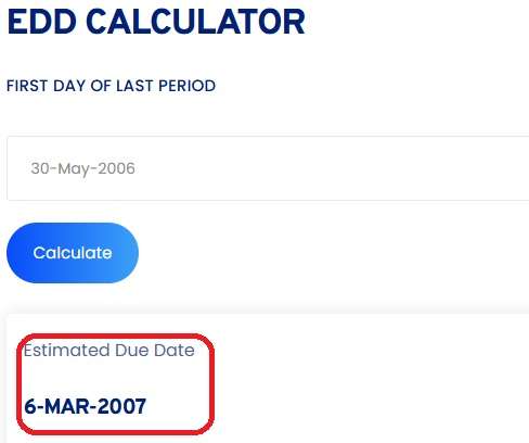 Screenshot of Toolerz's EDD Calculator