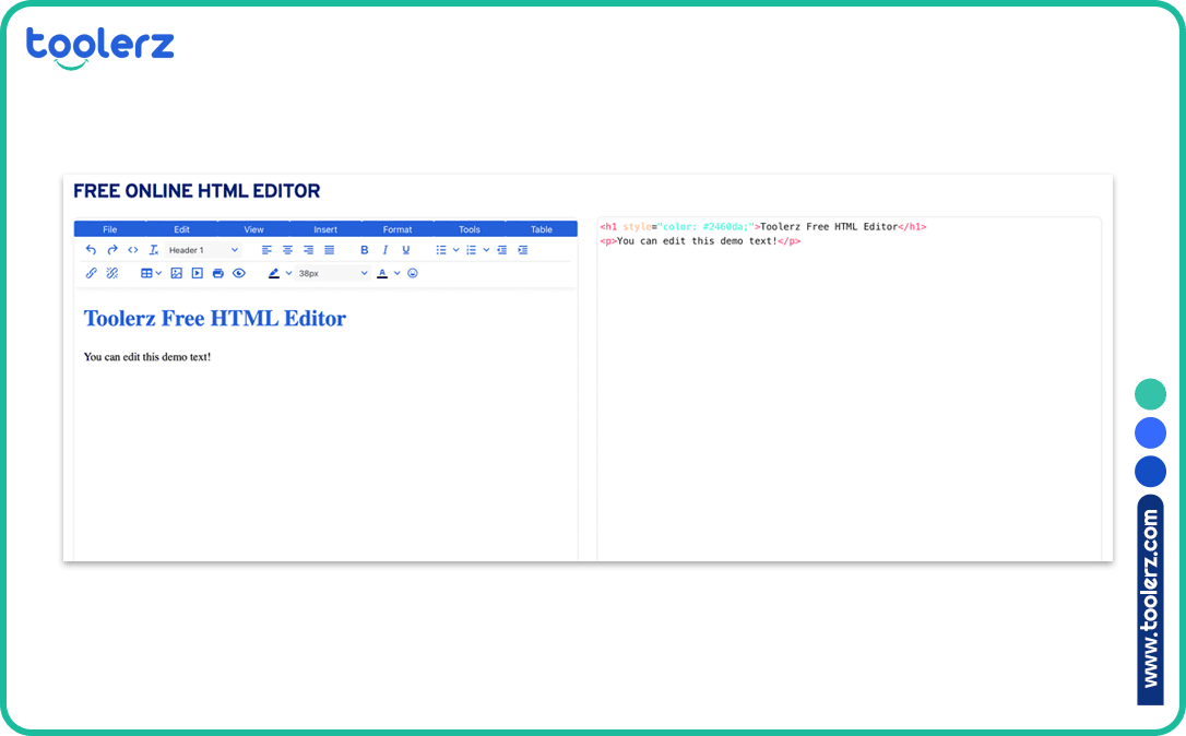 Online HTML Editor
