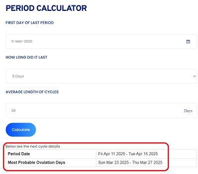 Period Calculator
