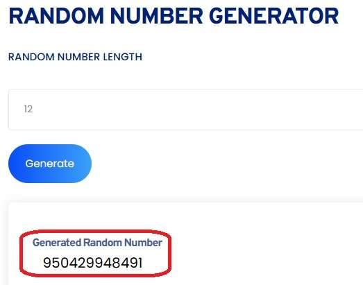 Random Number Generator