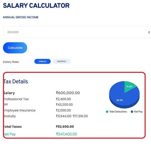 Toolerz Salary Calculator
